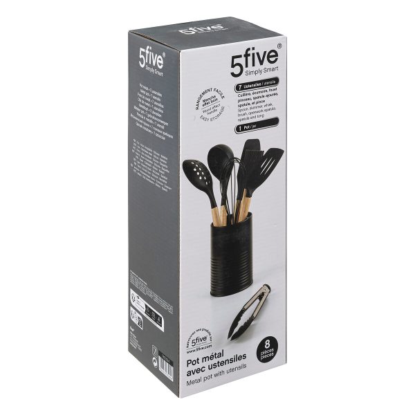 FIVE KITCHEN CUTLERY SET, PBT/RUBBER/SS/SILICONE/STEEL BLACK 8/1 - Image 11