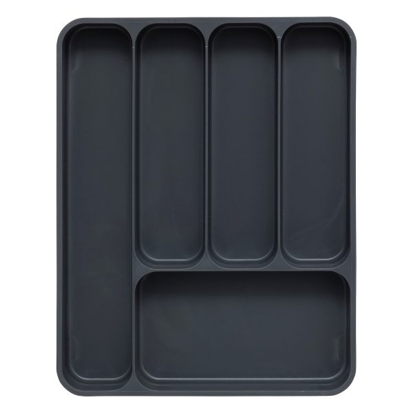 FIVE CUTLERY ORGANIZER, 39X5.5X31CM POLYPROPYLENE/TPE/TPR GREY - Image 3