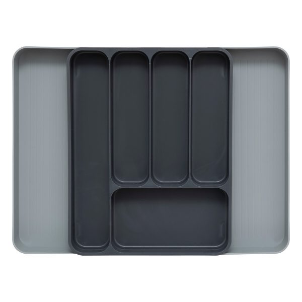 FIVE CUTLERY ORGANIZER, 39X5.5X31CM POLYPROPYLENE/TPE/TPR GREY - Image 4