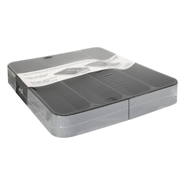 FIVE CUTLERY ORGANIZER, 39X5.5X31CM POLYPROPYLENE/TPE/TPR GREY - Image 6