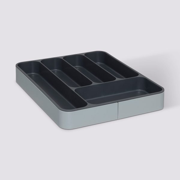 FIVE CUTLERY ORGANIZER, 39X5.5X31CM POLYPROPYLENE/TPE/TPR GREY - Image 7