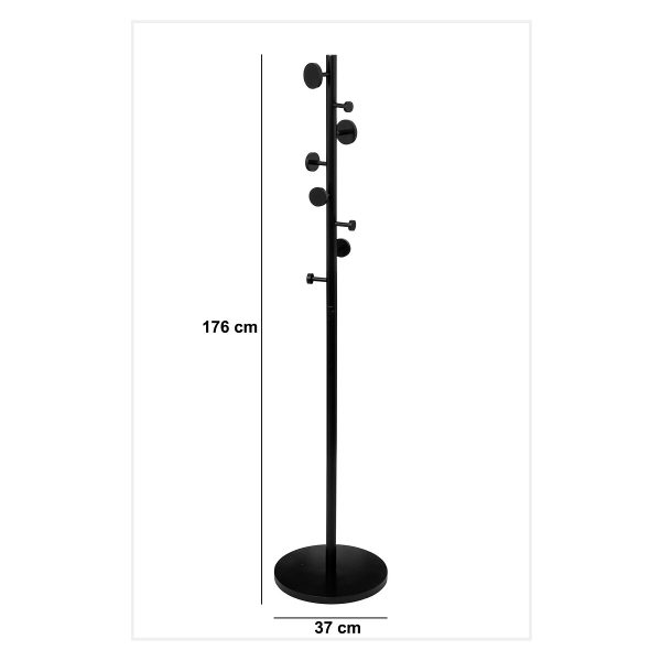 FIVE METAL COAT HANGER 37X176 CM, BLACK - Image 3