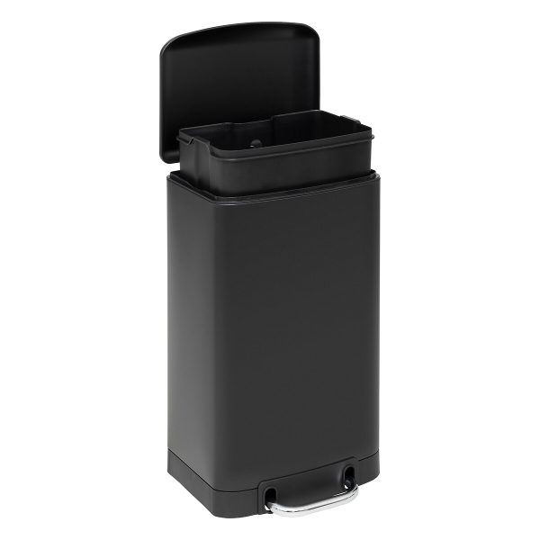 FIVE ARIANE TRASH BIN, 20L STEEL/POLYPROPYLENE BLACK - Image 3