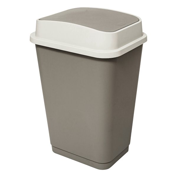 FIVE GARBAGE BIN, 50L POLYPROPYLENE BEIGE