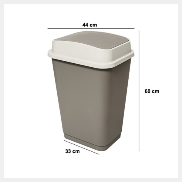 FIVE GARBAGE BIN, 50L POLYPROPYLENE BEIGE - Image 4