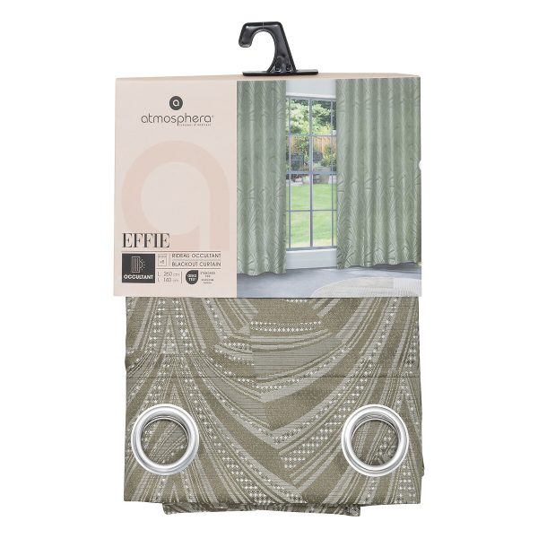 ATMOSPHERA CURTAIN BLACKOUT EFFIE 140X260CM PES KHAKI - Image 3