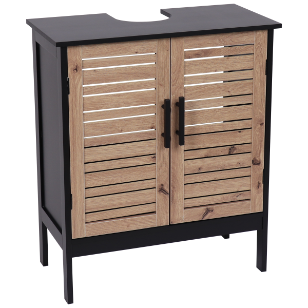 TENDANCE BATHROOM CABINET BERGEN WITH 2 DOORS AND INTERNAL SHELF MDF, BROWN