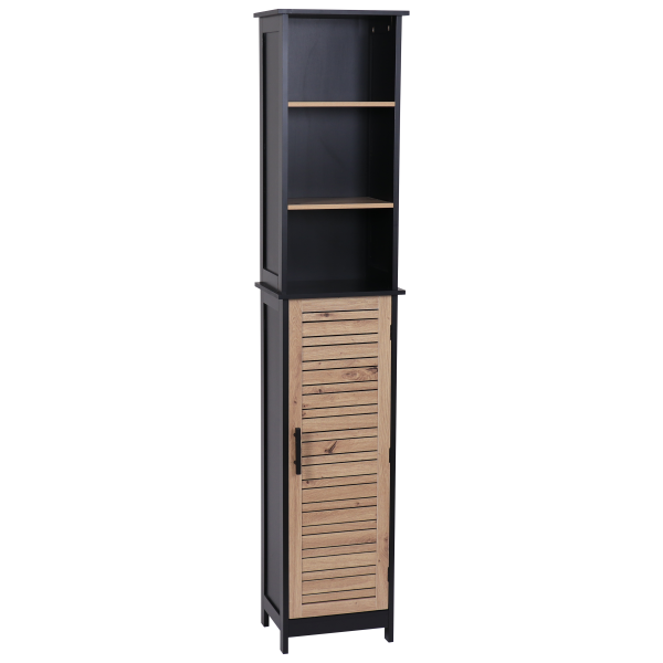 TENDANCE BATHROOM CABINET BERGEN TALL WITH DOORS AND SHELVES MDF, BROWN