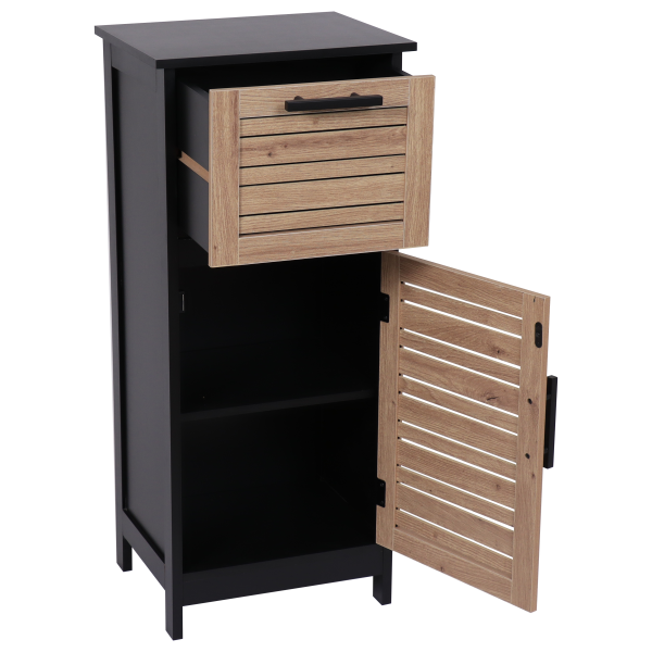 TENDANCE BATHROOM CABINET BERGEN FREESTANDING WITH MDF DOORS, BROWN - Image 2