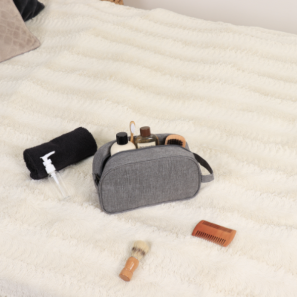 TENDANCE TOILET BAG HEATHER RECTANGULAR, POLYESTER, GREY - Image 2