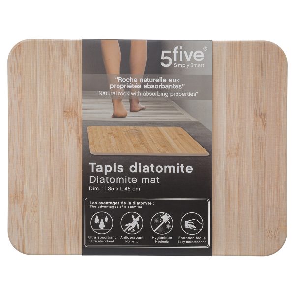 FIVE BATHROOM MAT 35X45 CM DIATOMITE BEIGE - Image 4