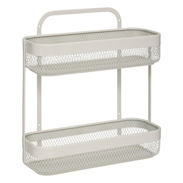 FIVE DOUBLE SHELF MAYAJ 30.7X12X34.5CM METAL BEIGE