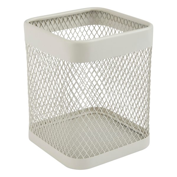 FIVE COOKING UTENSIL HOLDER MAYAJ 13X13X16.5CM METAL BEIGE