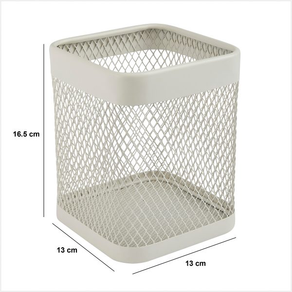 FIVE COOKING UTENSIL HOLDER MAYAJ 13X13X16.5CM METAL BEIGE - Image 3