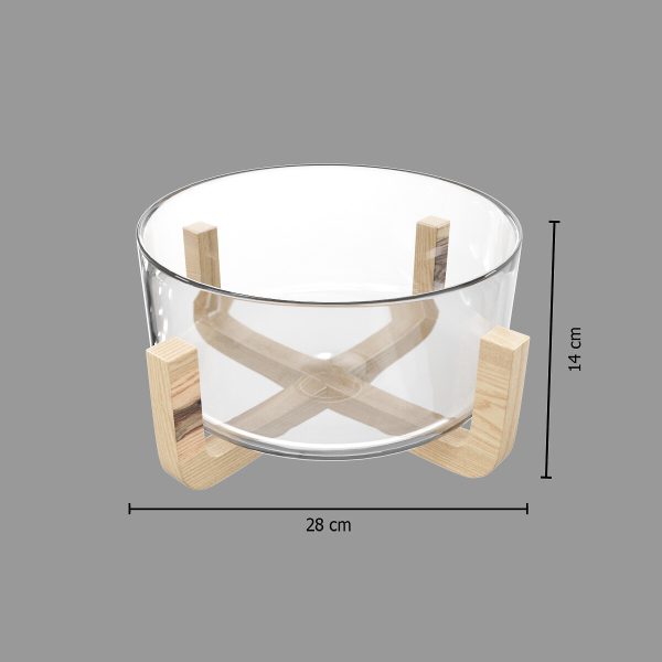 SG SALAD BOWL ARHA 24CM GLASS TRANSPARENT - Image 4