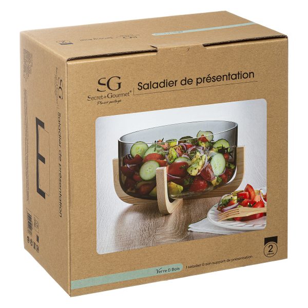 SG SALAD BOWL ARHA 24CM GLASS TRANSPARENT - Image 5