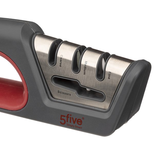 FIVE KNIFE SHARPENER 4 FUNCTIONS, ABS/INOX/CERAMIC - Image 2