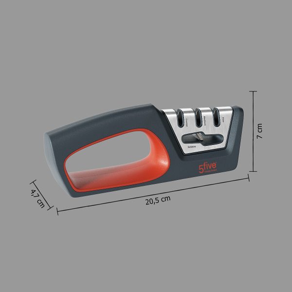FIVE KNIFE SHARPENER 4 FUNCTIONS, ABS/INOX/CERAMIC - Image 4