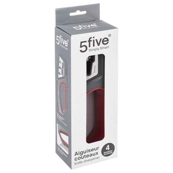 FIVE KNIFE SHARPENER 4 FUNCTIONS, ABS/INOX/CERAMIC - Image 5