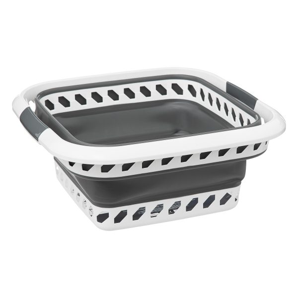 FIVE SKLOPIVA KOŠARA ZA RUBLJE 40 L SIVO-BIJELA - Image 2