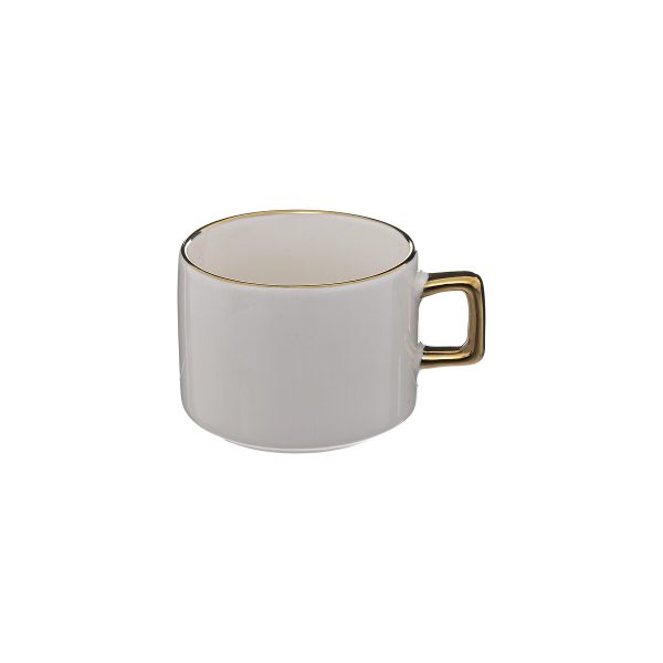 SG ŠALICE NA STALKU ARYA 0,17L 5/1 11,2X22,5CM PORCULAN/METAL BIJELE - Image 2