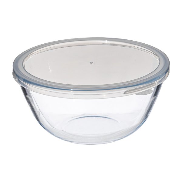 FIVE BOWL WITH LID 23X11CM GLASS TRANSPARENT