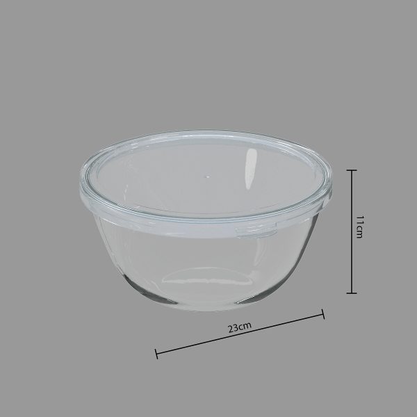 FIVE BOWL WITH LID 23X11CM GLASS TRANSPARENT - Image 5