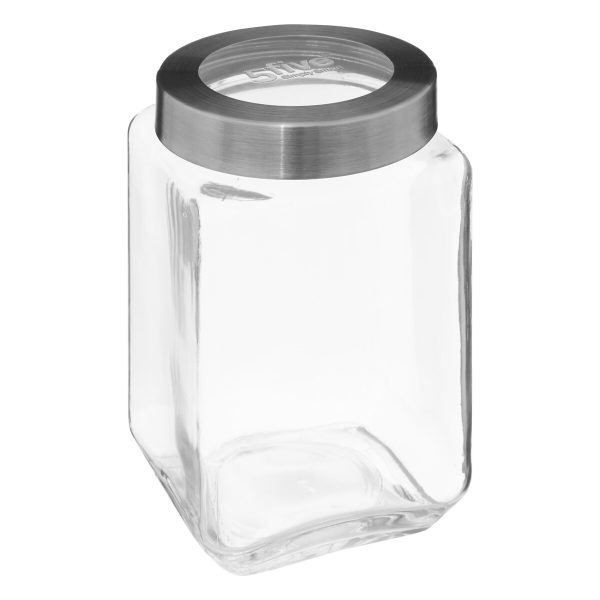 FIVE STAKLENKA S POKLOPCEM MIRO 1,6L 11,4X11,4X18,8CM STAKLO/NEHRĐAJUĆI ČELIK/POLISTIREN/POLIPROPILEN PROZIRNA