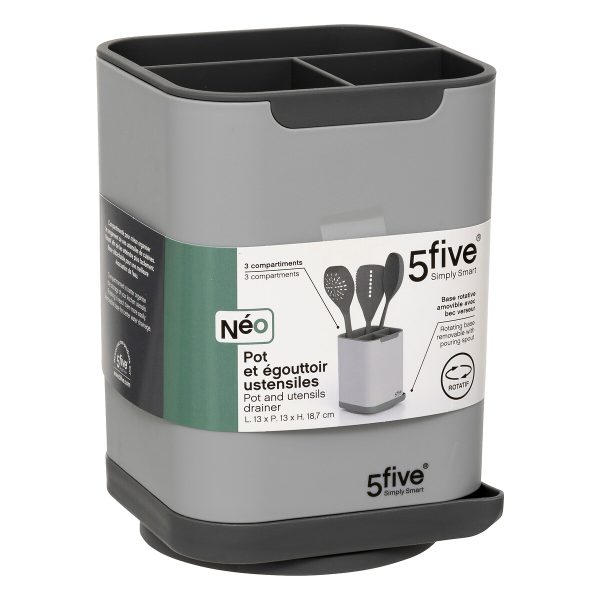 FIVE CUTLERY DRAINER NEO 13X18.7CM PP GREY - Image 4