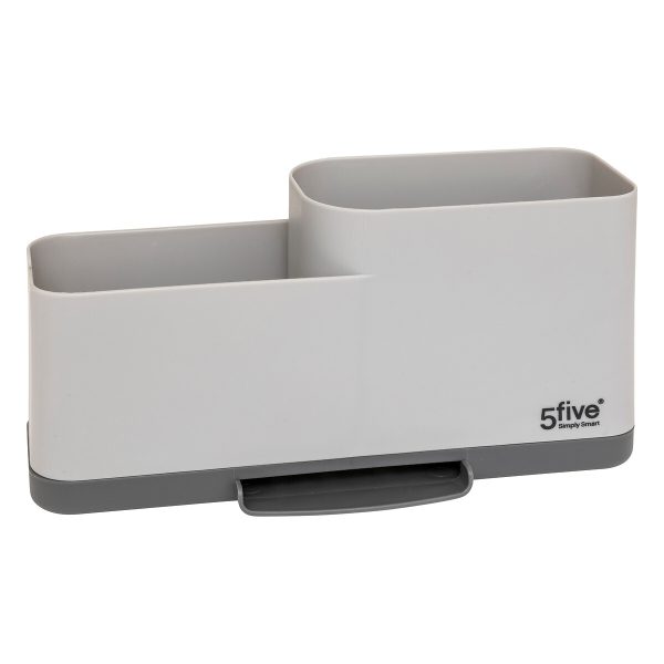 FIVE SINK ORGANIZER WITH SOAP DISPENSER NEO 23X8.7X15.6CM PP GREY - Image 2