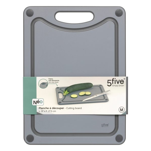 FIVE CUTTING BOARD NEO 37X27.5X0.9CM PP GREY - Image 6
