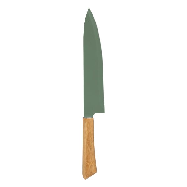 FIVE KNIFE STAND WITH 4 KNIVES AND SCISSORS SENSIA 11.5X11.5X36.3CM BAMBOO/STAINLESS STEEL VARIOUS COLORS - Image 4