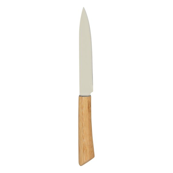 FIVE KNIFE STAND WITH 4 KNIVES AND SCISSORS SENSIA 11.5X11.5X36.3CM BAMBOO/STAINLESS STEEL VARIOUS COLORS - Image 5