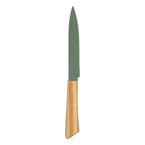 FIVE KNIFE STAND WITH 4 KNIVES AND SCISSORS SENSIA 11.5X11.5X36.3CM BAMBOO/STAINLESS STEEL VARIOUS COLORS - Image 6