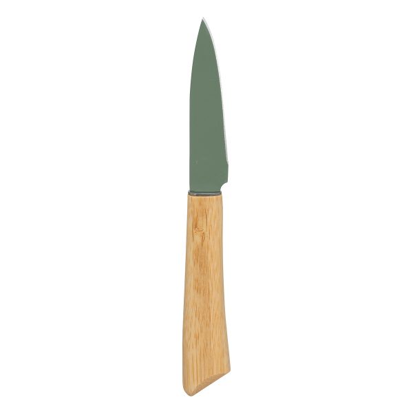 FIVE KNIFE STAND WITH 4 KNIVES AND SCISSORS SENSIA 11.5X11.5X36.3CM BAMBOO/STAINLESS STEEL VARIOUS COLORS - Image 8