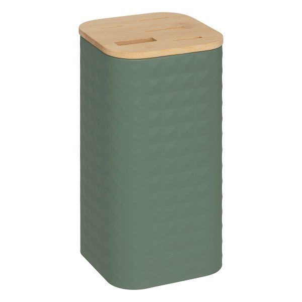 FIVE KNIFE STAND WITH 4 KNIVES AND SCISSORS SENSIA 11.5X11.5X36.3CM BAMBOO/STAINLESS STEEL VARIOUS COLORS - Image 17