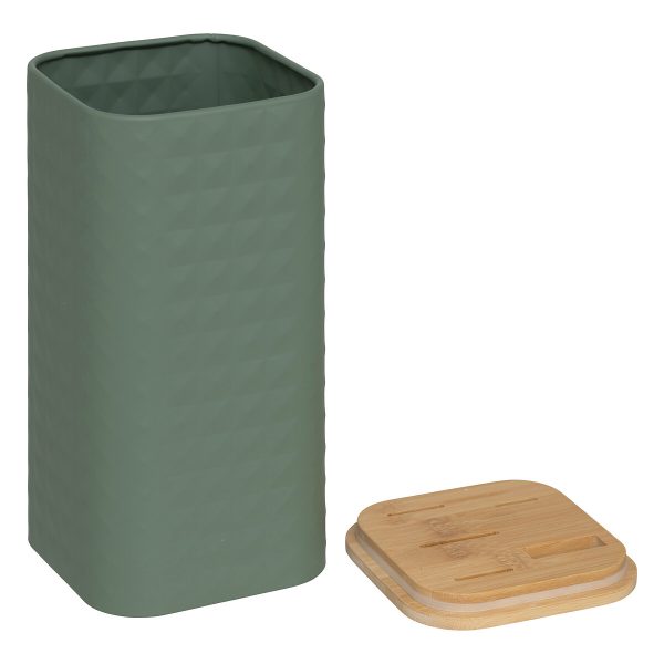 FIVE KNIFE STAND WITH 4 KNIVES AND SCISSORS SENSIA 11.5X11.5X36.3CM BAMBOO/STAINLESS STEEL VARIOUS COLORS - Image 19