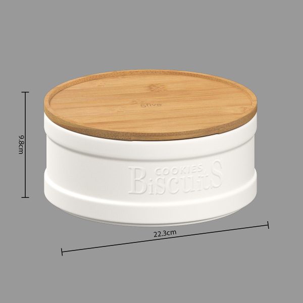 FIVE KUTIJA ZA KEKSE NATUREO 22,3X9,8CM KERAMIKA/BAMBUS BIJELA - Image 3