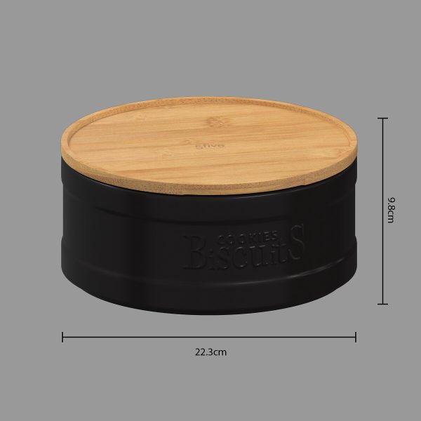 FIVE BISCUITS BOX NATUREO 22.3X9.8CM CERAMIC/BAMBOO BLACK - Image 3