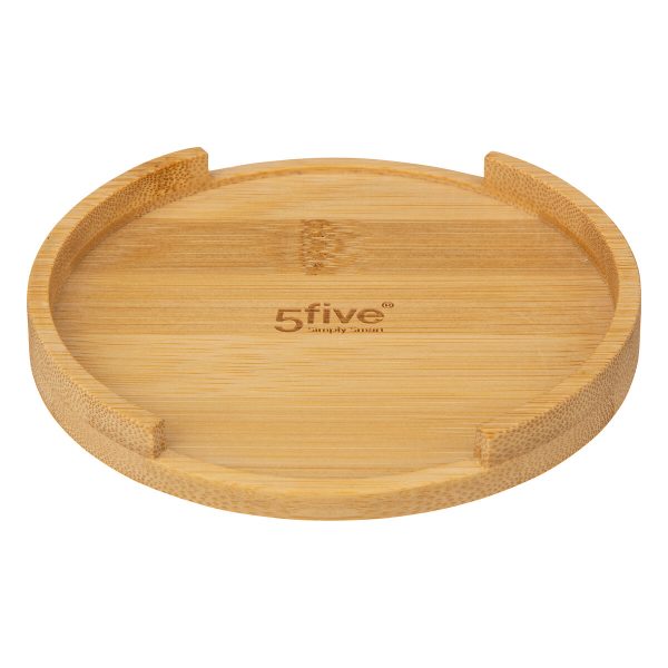 FIVE KITCHEN UTENSIL HOLDER NATUREO CERAMIC/BAMBOO BLACK - Image 2