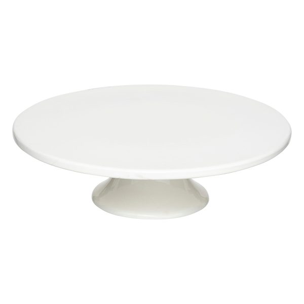 SG CAKE STAND NORA 28X9CM STONE WHITE