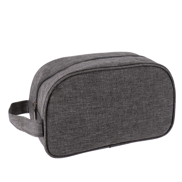 TENDANCE TOILET BAG HEATHER RECTANGULAR, POLYESTER, GREY
