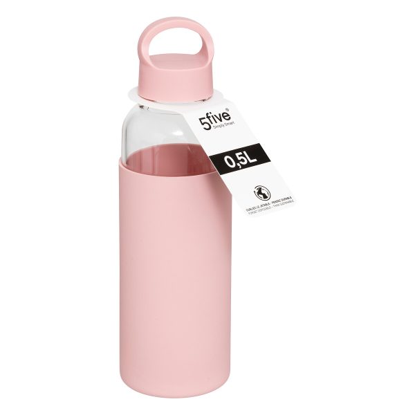 FIVE BOTTLE WITH SILICONE COVER 0.5L GLASS VARIOUS COLORS - Image 12