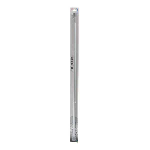 TENDANCE DRŽAČ ZAVJESE ZA KADU 110 - 200 CM ALUMINIJ, SIVI - Image 2