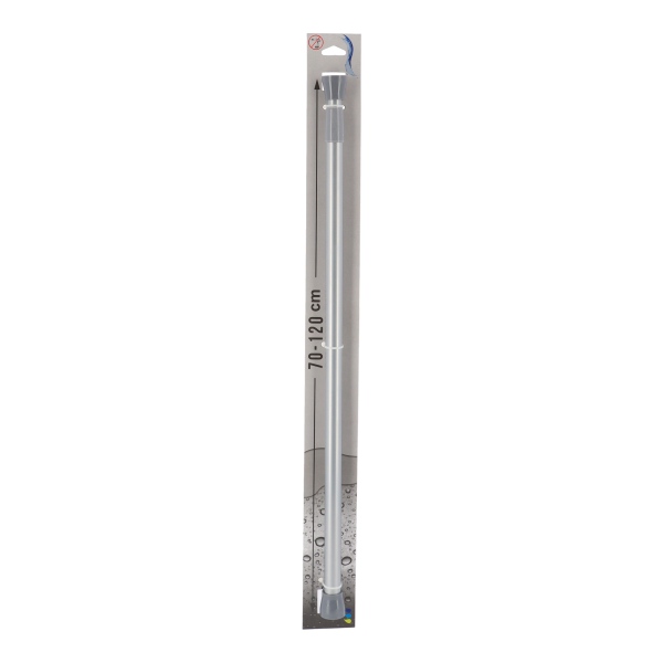 TENDANCE DRŽAČ ZAVJESE ZA KADU 70 - 120 CM ALUMINIJ, SIVI - Image 2