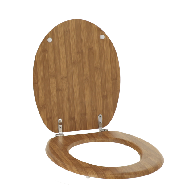TENDANCE WC DASKA MDF SA INOX OKOVIMA SOFT CLOSE, BAMBOO - Image 4