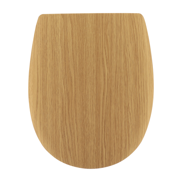 TENDANCE TOILET SEAT MDF WITH STAINLESS STEEL HARDWARE, NATURAL OAK