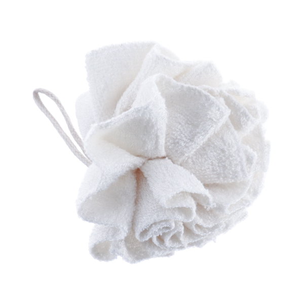 TENDANCE SPUŽVA ZA KUPANJE 13X13CM TKANINA BAMBUS/POLIESTER, BIJELA