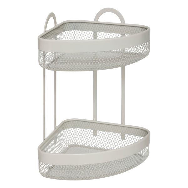 FIVE CORNER DOUBLE STORAGE SHELF MAYAJ 23X23X33.5CM METAL BEIGE
