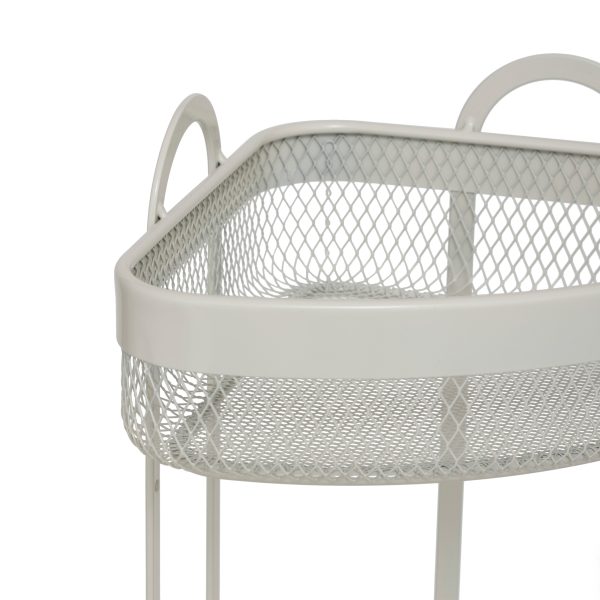 FIVE CORNER DOUBLE STORAGE SHELF MAYAJ 23X23X33.5CM METAL BEIGE - Image 2